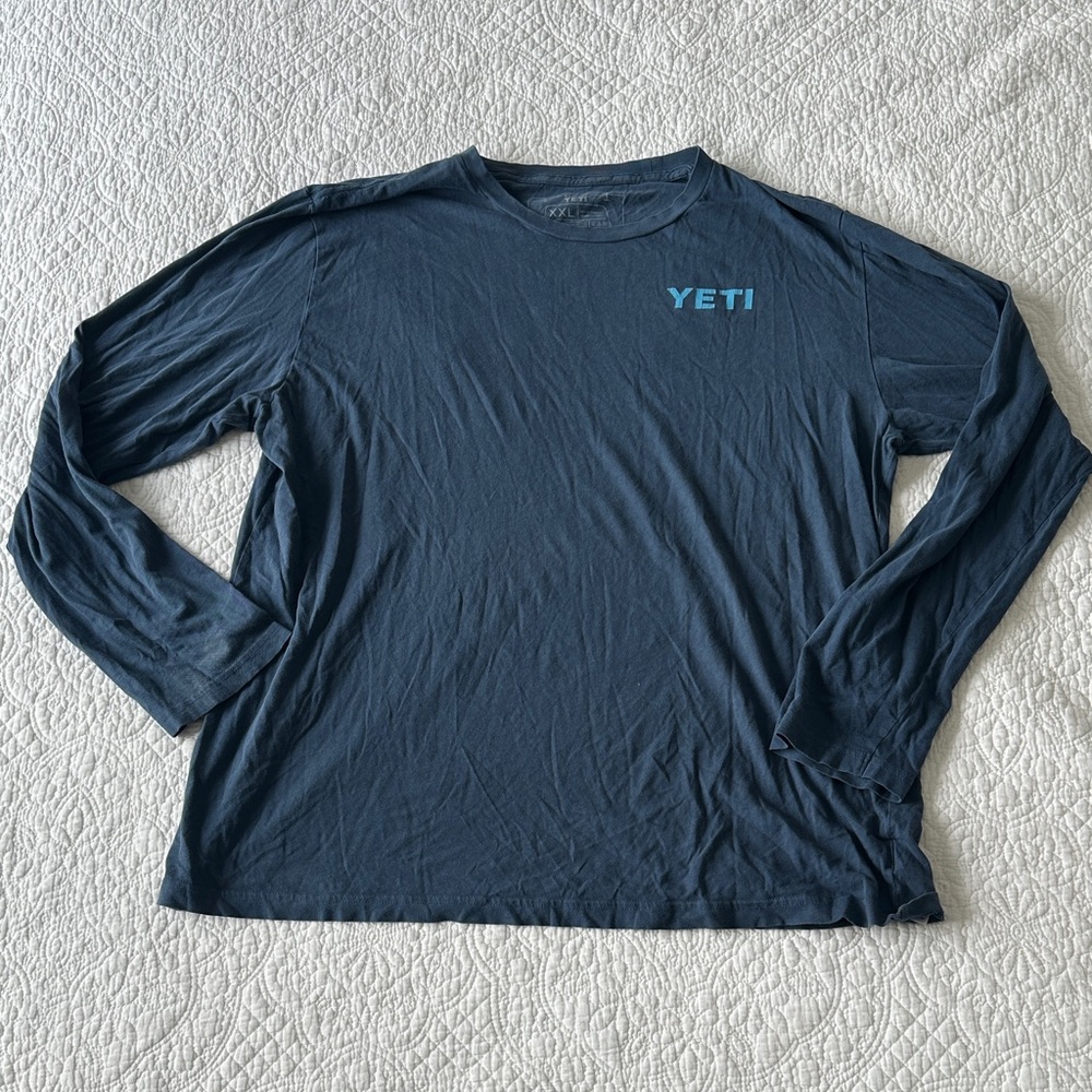 YETI Men's Navy Blue Long Sleeve Shirt sz xxl